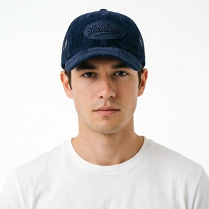 Casquette trucker en velours côtelé avec broderie ton sur ton, style vintage, dos en maille respirante, unisexe, pour un usage décontracté - Product Image 6