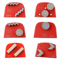 Sabot de meulage diamanté trapézoïdal haute dureté à 2 segments, personnalisable OBM & OEM pour le meulage des sols en béton et de la pierre