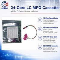 Module de panneau de brassage optique haute densité 24 cœurs LC MPO pour centre de données, fibres optiques multimodes OM3 OM4 OM5