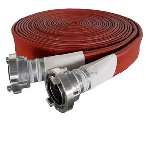 Rubber Duraline Fire Hose High Pressure Water Pipes Red Color Hose with <strong>Bauer</strong> Coupling for Irrigation &amp; Fire Fighting - Product Image 2