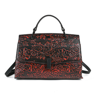 Borse a Tracolla da Donna in Pelle Bovina Goffrata di Alta Qualità, Stile Vintage alla Moda, Vendita Diretta dalla Fabbrica di Guangzhou - Product Image 6