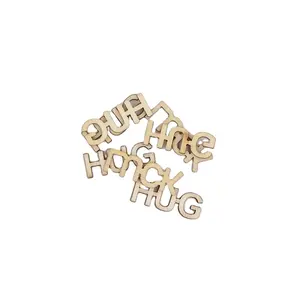 Bloc de lettres creux en bois DIY "Lucky" HUG "Bloc de lettres creux en bois" DAMN"
