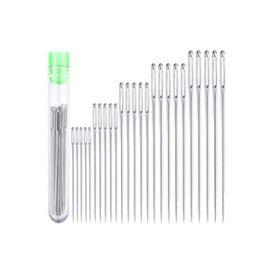 25pcs Large Eye DIY Craft Sewing <strong>Needles</strong> Stainless Steel Embroidery Thread <strong>Needle</strong> for Handmade Yarn Knitting Big Eye <strong>Needle</strong> - Product Image 1