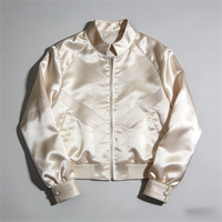 Veste bomber en nylon satiné avec logo personnalisé OEM, veste de mode pour hommes, coupe-vent léger, veste décontractée pour hommes