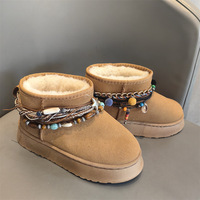 Chaîne décorative pour bottes de neige, clips de chaussures à bouton chic, breloques luxueuses pour bottes de neige, décorations de boucles de lacets, accessoires pour chaussures