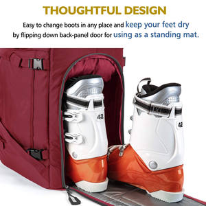 Échantillon gratuit Sac à dos de voyage pour bottes de ski et de snowboard imperméable de grande capacité 50L personnalisé pour les skis Sac à chaussures de ski - Product Image 4