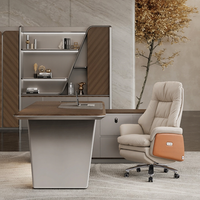 Chaise de bureau de direction en bois de luxe assortie au mobilier de bureau, armoire de classement durable pour espace de travail de dirigeant