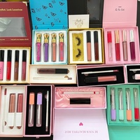 Boîte d'Emballage Personnalisée pour Coffret Brillant à Lèvres et Crayon à Lèvres, Kit de Rouge à Lèvres et Crayons à Lèvres Roses Sous Marque Privée, Duo Lèvres Complet