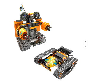 Voiture RC 3-en-1 transformable à grande vitesse avec blocs de construction, batterie au lithium rechargeable, télécommande 2.4G, <span class=keywords><strong>jouet</strong></span> de course STEM DIY en briques - Product Image 1