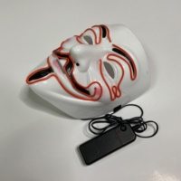 Masque d'Halloween Vendetta Masques faciaux amusants en PVC lumineux à LED Masque effrayant EL Wire Clignotant Party avec EL Wire