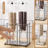 Distributeur de céréales et de grains de café en acier inoxydable pour hôtels et restaurants, idéal pour les buffets