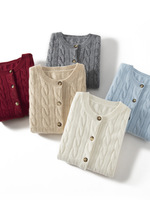 Cardigan en cachemire de haute qualité IMF, pull d'automne et d'hiver
