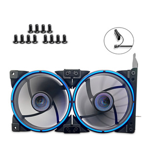 S240 การ์ดกราฟิกคูลเลอร์พัดลมคู่ขนาด 12 ซม. พร้อมวงแหวนไฟ LED สำหรับระบายความร้อน GPU - Product Image 2