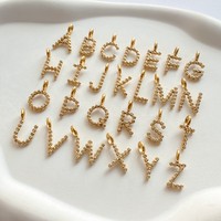 eManco Colgante de Letra con Contorno de Cristal Pavé de Acero Inoxidable, Inicial con Borde de Diamantes de Imitación para Joyería DIY de Lujo para Bodas