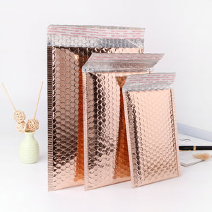 Customized logo printed gold foil metallic padded wrap packaging Plastic Envelopes Mailing bag poly envelopes bubble mailers