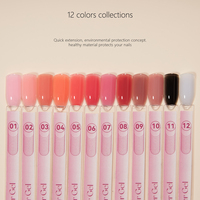 Gel Constructeur pour Ongles en Gros, 12 Couleurs, pour Extension d'Ongles, Gel Polish Rapide à Dissoudre
