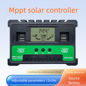 Controlador de Carga <span class=keywords><strong>Solar</strong></span> MPPT Xingzhijie al por Mayor, 12V 24V 30A-100A, Cargador USB Inteligente para Iluminación/Sistemas de Energía CC Fotovoltaica - Product Image 2