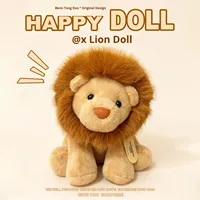 Oreiller en peluche Lion authentique, super doux, en flanelle, rembourrage en coton PP, jouet mignon en tissu, cadeau d'anniversaire pour enfants