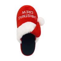 Chaussons d'hiver personnalisés doux et douillets pour adultes, chaussons antidérapants pour cadeaux de maison, chaussons mignons de lutin de Noël