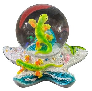 Fabbrica Design personalizzato simpatico globo di acqua animale spiaggia Souvenir turistico in resina lucertola tartaruga marina Florida globo di neve - Product Image 2