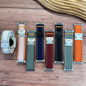สายนาฬิกาไนลอนแบบปรับได้สำหรับ Apple IWatch Ultra 49 มม. 41 42 45 40 44 สายรัดข้อมือแบบผ้าพร้อมตัวล็อคโลหะแบบปลดเร็ว - Product Image 1