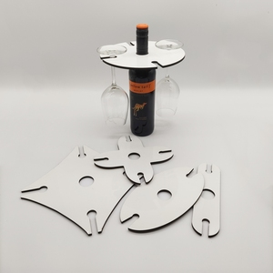 Porte-vin <span class=keywords><strong>personnalisé</strong></span> fait à la main plaque de bois en forme de croix Sublimation porte-<span class=keywords><strong>verre</strong></span> pour Couple amoureux amis <span class=keywords><strong>personnalisé</strong></span> vin Caddy - Product Image 3