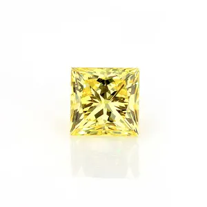 Fancy Color IGI Certified Yellow CVD Lab Diamond Pear Square Princess Cut Fancy Shape Lab Grown Diamond HPHT Loose Diamond