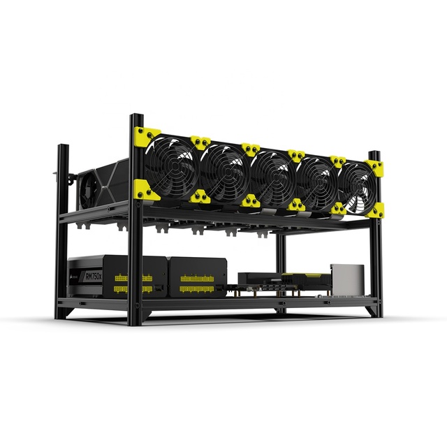 V4 6-Bay Classic Aluminum Frame Case,Open Air Aluminum 6 BAY GPU Case A-013