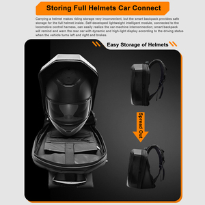 Mochila impermeable para hombre, con pantalla Led rígida para montar en motocicleta, para viaje <span class=keywords><strong>de</strong></span> negocios, para ordenador portátil, <span class=keywords><strong>de</strong></span> fábrica personalizada - Product Image 6