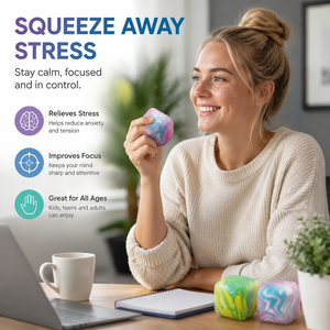 <span class=keywords><strong>Cube</strong></span> anti-stress en TPR de haute qualité, effet marbre, doux, à récupération lente, jouet sensoriel pour soulager l'anxiété, pour enfants et adultes - Product Image 2