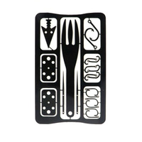 4 Pièces/ensemble Portatif Extérieur Multifonctionnel Hameçon Chasse Camping Carte MultiTool EDC Survie En Acier Inoxydable Kits