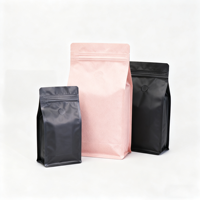 Sacs d'emballage pour café en direct d'usine, imprimés sur mesure, de qualité alimentaire, avec valve de fermeture éclair, pour grains de café, sacs à café à fond plat