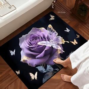 מחצלת אמבטיה מגניבה ואופנתית עם דוגמא גיאומטרית תלת-ממדית מחימר דיאטומי לשימוש ביתי ובתי מלון - Product Image 4