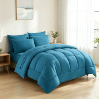Ensemble de literie de luxe 7 pièces pour lit Queen Size, doux et confortable, pour toutes les saisons, avec couette, draps, taies d'oreiller et housses de coussin, OEM ODM