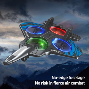 Dron E72 con Despegue con un Clic, Control Remoto de 2.4GHz, Vuelo Estacionario Inteligente, Acrobacias, Giro de 360°, Avión de Espuma RC, <span class=keywords><strong>Jet</strong></span> de Combate con Luz - Product Image 4