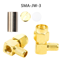 Conector Coaxial RF SMA Macho Hembra, Conector de Crimpado para Cable RG58 LMR195 LMR200, 50 Ohmios, Transmisión de Señal de Antena