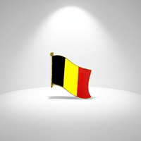 GREPAS GIFTS Épinglette drapeau belge de 1 pouce, épinglette patriotique pour chapeau, épinglette de pays du monde