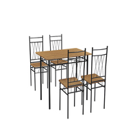 Ensemble de table à manger traditionnel YUKAI 5 pièces pour 4 chaises, meubles de maison pour appartement DS-030