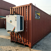 Conteneur frigorifique solaire 40HQ YAIR avec panneaux isolants personnalisés, épaissesseur optimisée, pour stockage, équipé d'une unité de refroidissement à onduleur Copeland Emerson