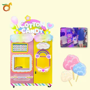 Red Rabbit New Automatic Windows Cleaning Function Cotton Candy Vending Machine Manufacturer