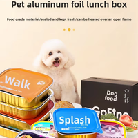 Conteneur en aluminium alimentaire recyclable pour aliments pour animaux de compagnie, boîte à friandises scellée pour chats et chiens