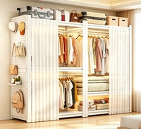 Nouvelle armoire anti-poussière très vendue, écologique et antirouille, grande capacité pour chambre à coucher