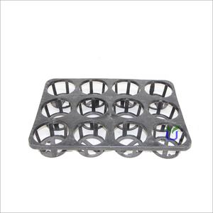 12 plateaux ronds de pots de pépinière de cellules Pots de semis durables robustes plateaux de transport de <span class=keywords><strong>navette</strong></span>-plateau mobile de pot de fleurs pour pots - Product Image 1