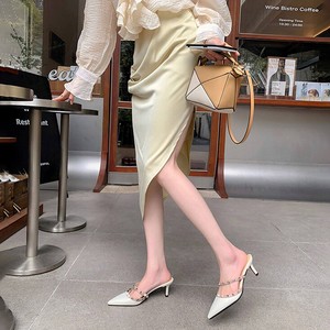 Sandalias de tacón grueso con remaches y punta en pico para mujer, elegantes y versátiles, para primavera-verano 2026 - Product Image 4