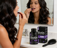 Capsules de biotine avec collagène et kératine OEM |   Complexe de beauté 15 000 mcg |   Complément alimentaire pour la santé des cheveux, de la peau et des ongles