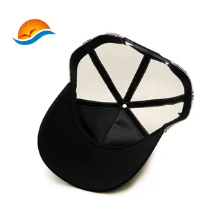 Toptan moda özel işlemeli logo dış mekan teli şapka şoför şapkası 5 panel şapkalar