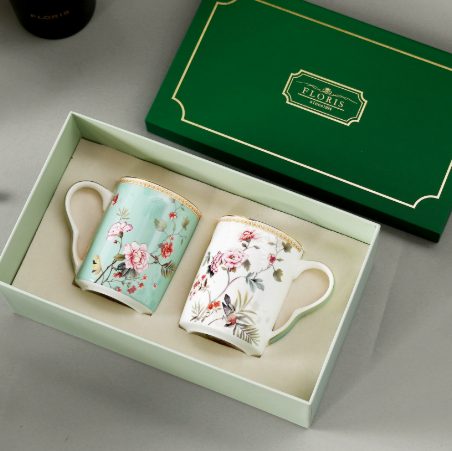 Imperial garden set of two mugs