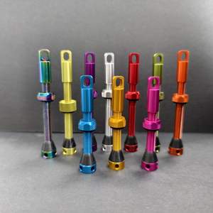 Valve Presta en aluminium <span class=keywords><strong>de</strong></span> qualité supérieure, nouveau design, pour vélo sans chambre à air, avec outil <span class=keywords><strong>de</strong></span> retrait du tige et capuchon 44/60/80mm, <span class=keywords><strong>VTT</strong></span> et vélo <span class=keywords><strong>de</strong></span> route - Product Image 2