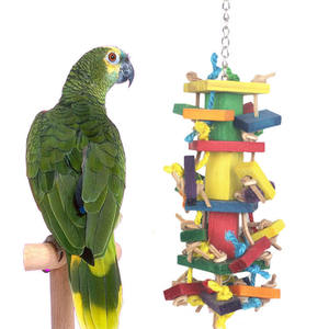 Groothandel Milieuvriendelijk Houten Papegaaien Speelgoed Ara 'S Bijten Grote String Vogelbenodigdheden Verlichtende Benauwde Puzzel In Voorraad Hete Verkoop - Product Image 3