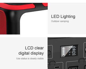 Портативная электростанция 600 Вт/384 Вт·ч с чистой синусоидой, солнечная панель, аккумулятор LiFePO4, 3000+ циклов, для кемпинга, фотографии, резервного питания - Product Image 6